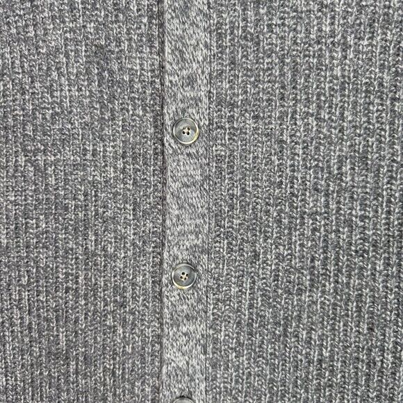 GANT Fisherman Cardigan Men 2XL Gray Lambswool Shawl Collar Grandpa Knit Sweater - Picture 3 of 15